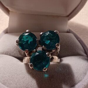 Three Stone 925 Sterling Silver ring